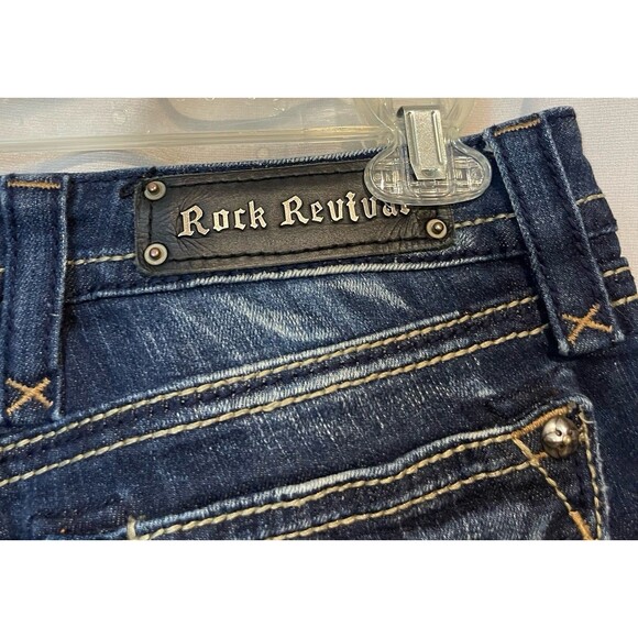 Rock Revival Buckle Sz 28‎ Exclusive Sora Boot Cut Embellished Jeans Women’s EUC - Picture 3 of 5